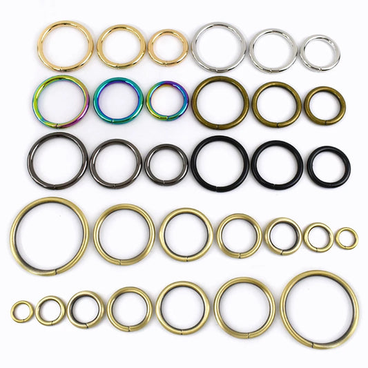 5Pcs 13-50mm Metal O Ring Buckles for Bag Strap Circle Connector Clasp Dog Collar Belt Buckle Chain Hooks Loop DIY Accessories
