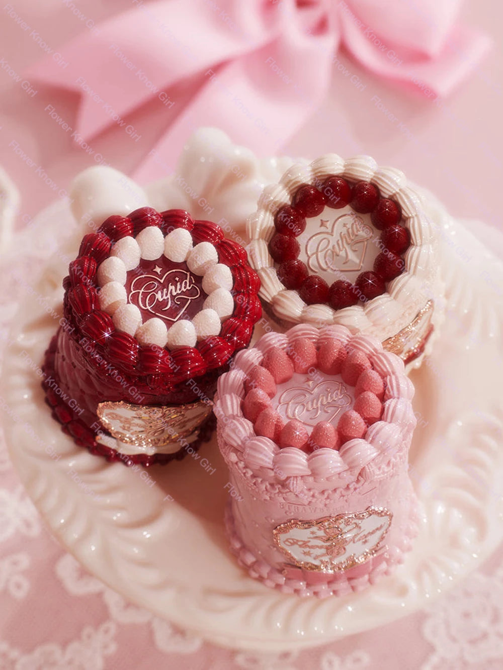 Flower Knows Lipstick Solid Perfume Mascara Set, Long-Lasting Fragrance, Gift for Women