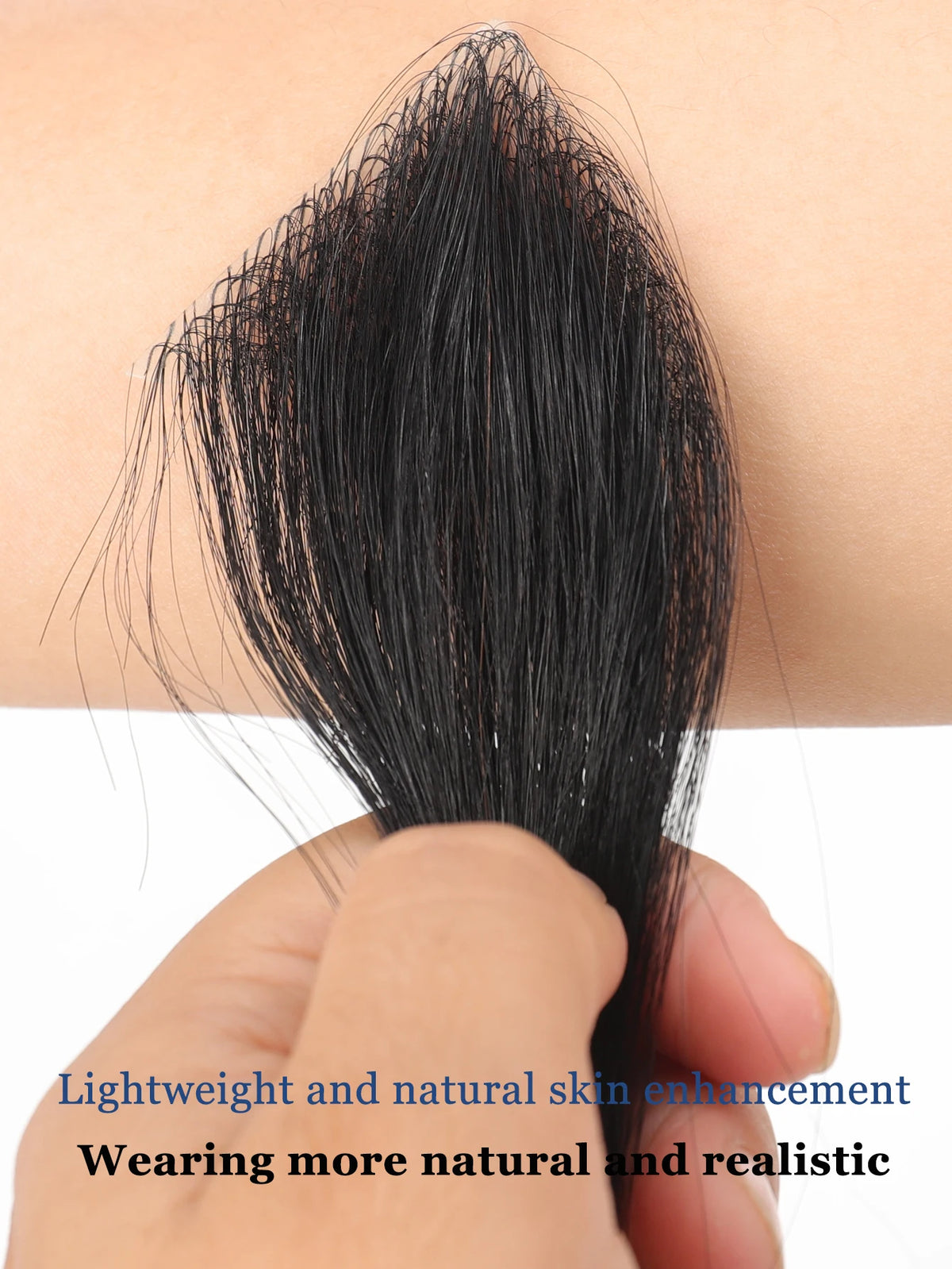 Forehead Patch 100% Human Hair Hairpiece Sideburns Toupee Invisible Seamless Ultra Thin Skin PU Men's Hairline Sideburn Patch