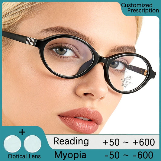 Women's Oval Nearsighted Glasses | Light-Changing Lenses | Prescription Sunglasses