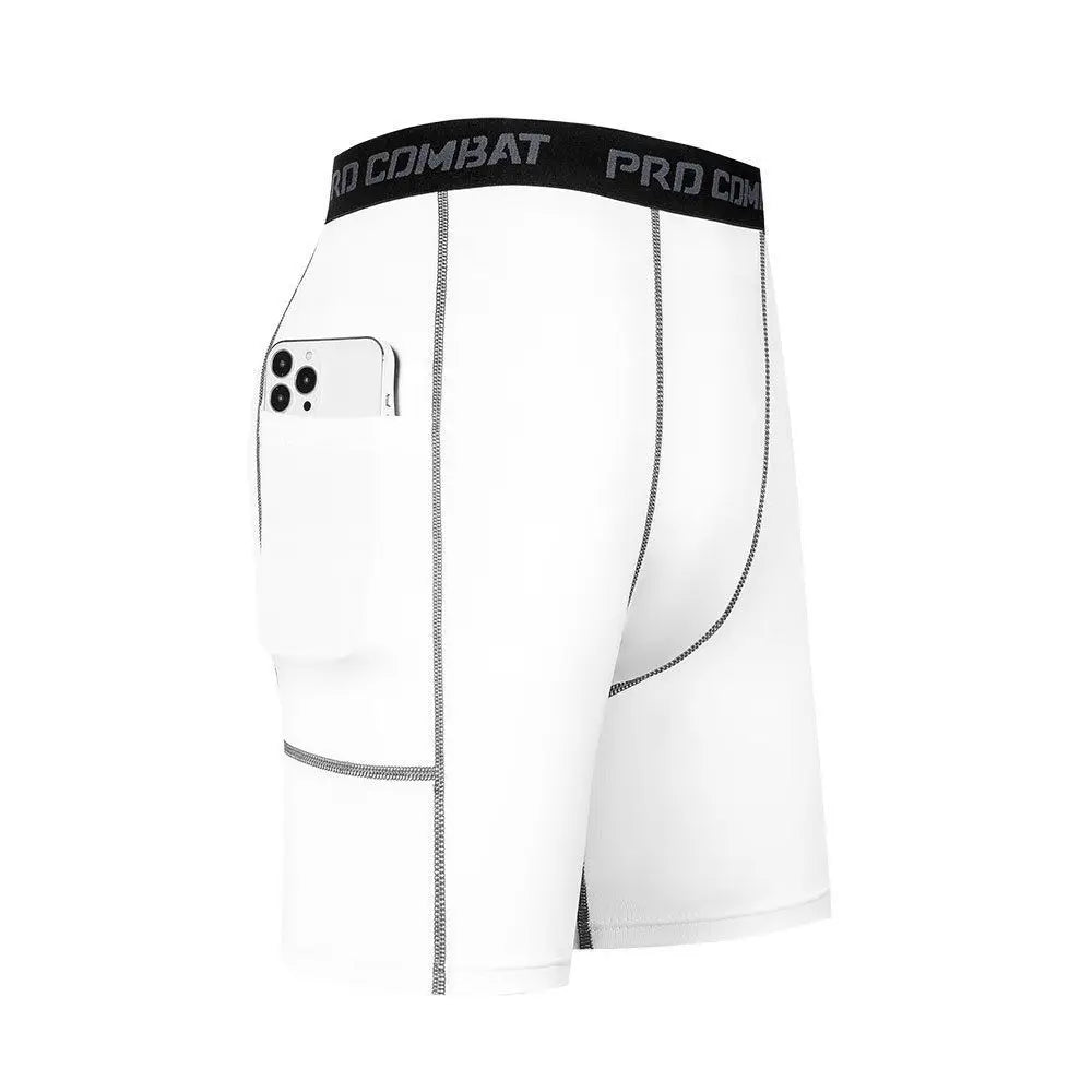 Sports Fitness Pants Men's Running Sports Tight Elastic Quick-drying Pocket Pants Basketball Training Outdoor Trousers Y2k Tiki