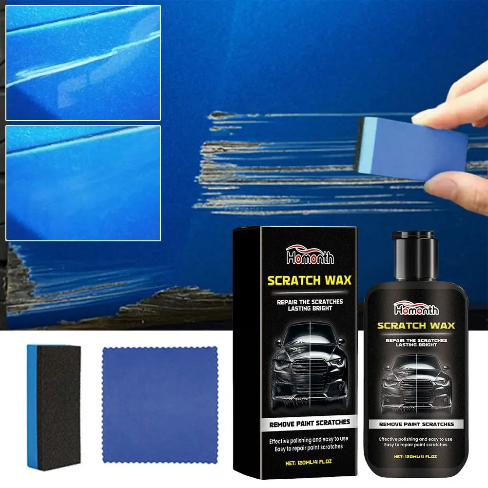 120ml Auto Polish Paint Restorer with Wipe Cloth & Sponge Car Scratches Repair Polishing Wax Auto Care Wax Paint Scratch Care