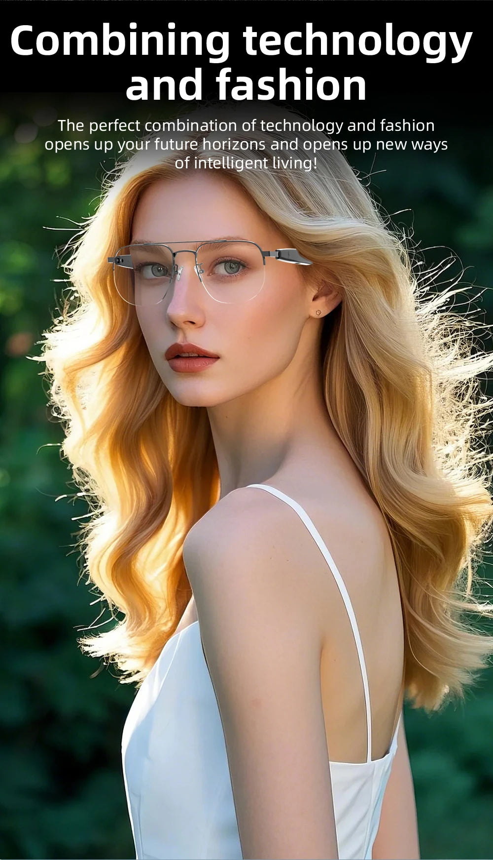 SG-15 Portable Outdoor Glasses Smart Music Sunglasses Earphones Wireless Bluetooth Headphone Hands-free Call Glasses For Driving