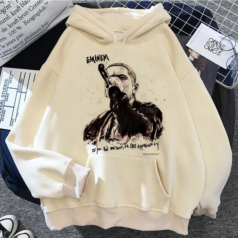 Eminem Print Hoodies Men/Women Casual Fashion Hooded Shirt Woman y2k Long Sleeves Pullover Fashion HipHop Sweatshirts Harajuku