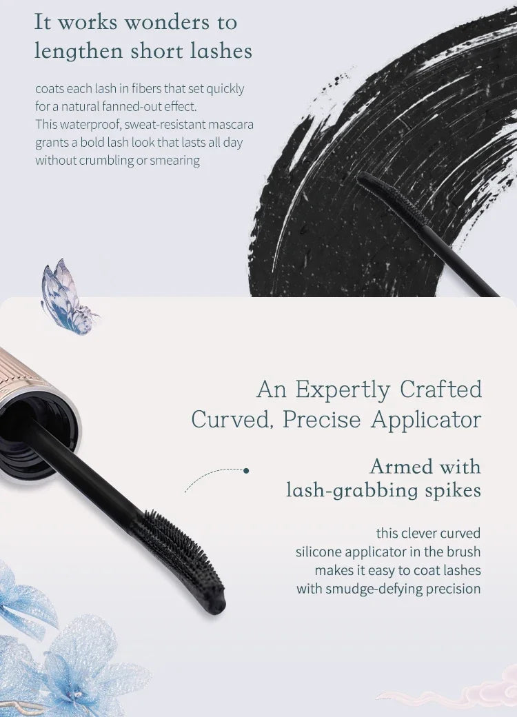Flower Knows Mascara Eyeliner Butterfly Cloud Collection Long-lasting Waterproof Lash-Lengthening Non-Smudge Fine Natural