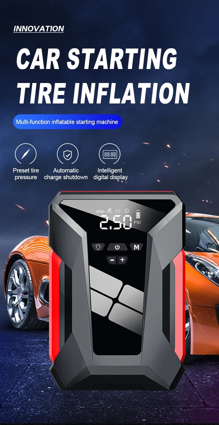 Car Jump Starter Starting Device Battery Power Bank 12V38000mAh Jumpstarter Auto Buster Emergency Booster Car Charger Jump Start