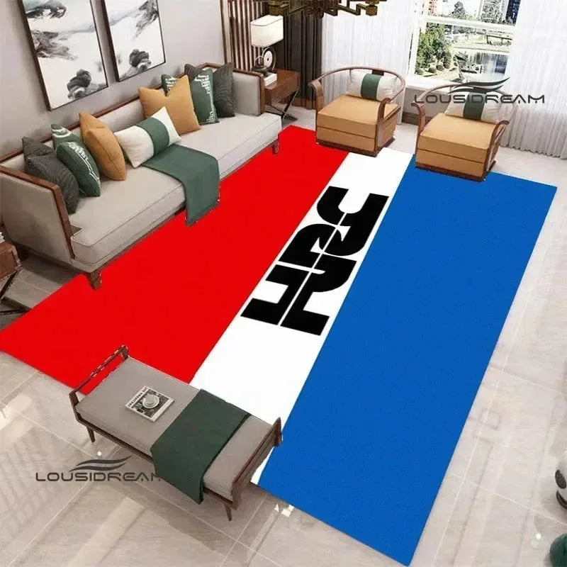 HRC HONDA Motorcycle Logo Printed Carpet Non-slip Carpet Carpets for Living Room Yoga Mat Outdoor Carpet Birthday Gift
