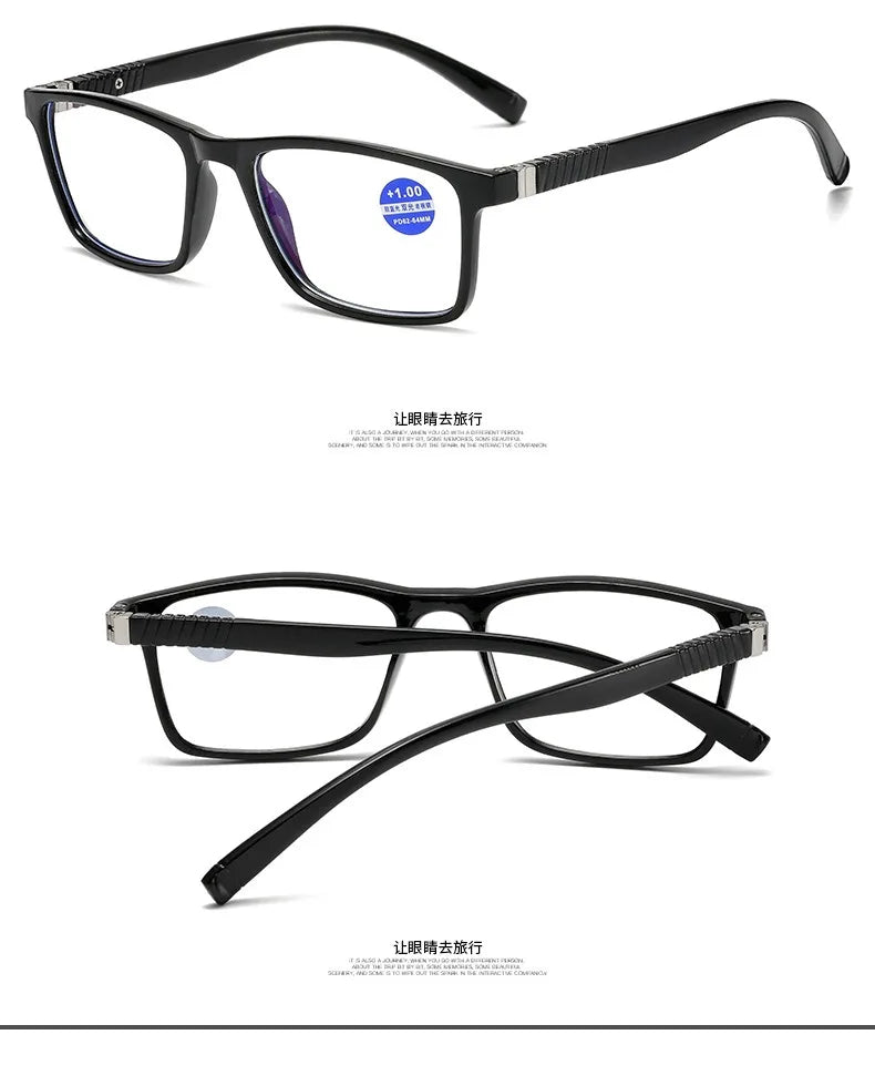Intelligent Multifocal Progressive Reading Glasses for Men Women Near and Dual-use Automatic Adjustment Eyewear +100 +150 +400