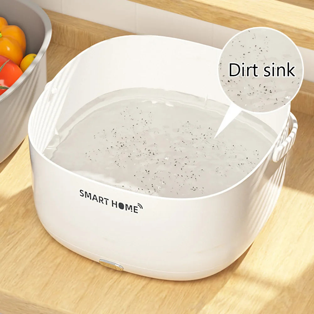 Ultrasound Electric Vegetable Washers Household Food Grains Purifie Basket Kitchen Gadgets for Tableware Bottles Home Appliance