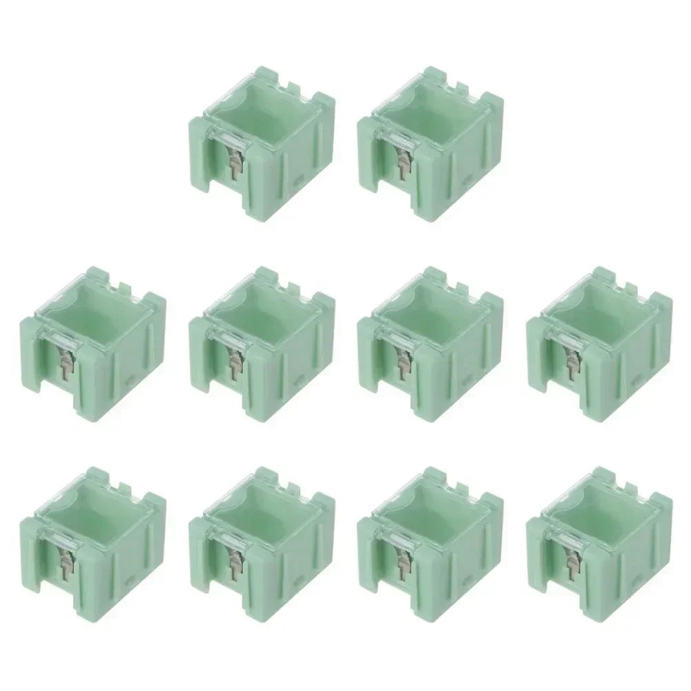 10pcs Electronic Component Container Cases Mini Storage Boxes Kit Plastic Mini Tool Box For Chip Screws Nuts 31.5x21.5x25mm
