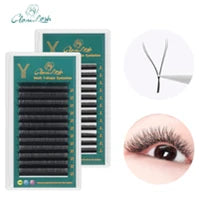 GAHAMACA W Shape Eyelash Extensions L/LU 3D Premade Volume Fan Lashes W Style Lashes Comfortable Faux Mink Natural Eyelash