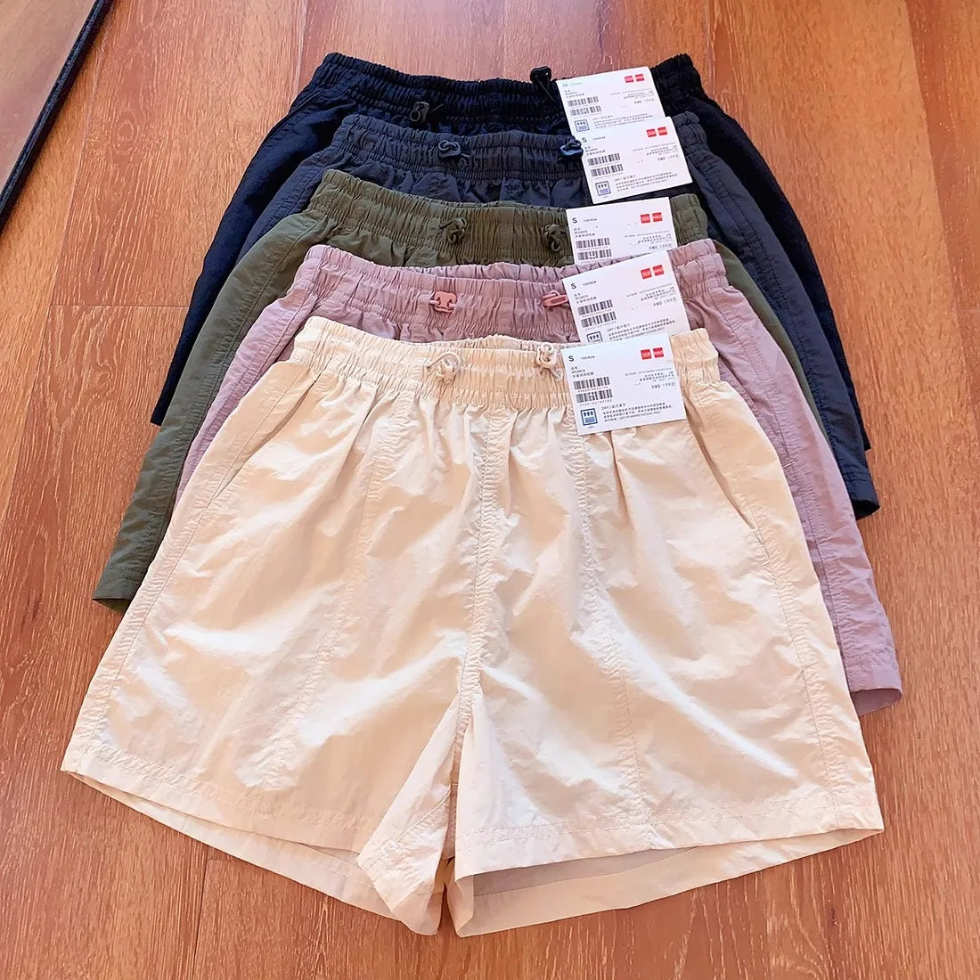 Summer New Women's Casual Thin Quick Dry Sport Shorts High Waist Wide Leg Pants High Waist Absorb Sweat Summer Fashion