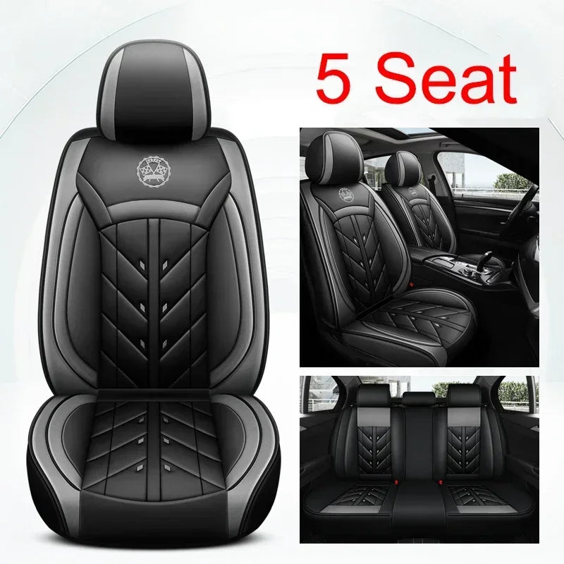 Universal Style Full Coverage Car Seat Cover for Ford Focus Mk4 Audi A6 4F W211 Skoda Kodiaq Clio 4 Car Accessories Pu Leather