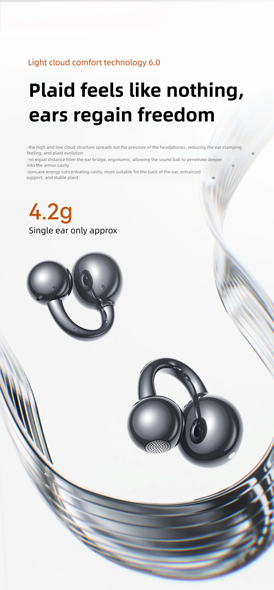 Sanag S7S AI Open Ear Clip on Headphones HiFi 3D Stereo Sound Quality AI Assistant Wireless Bluetooth Earphones APP EQ Setting