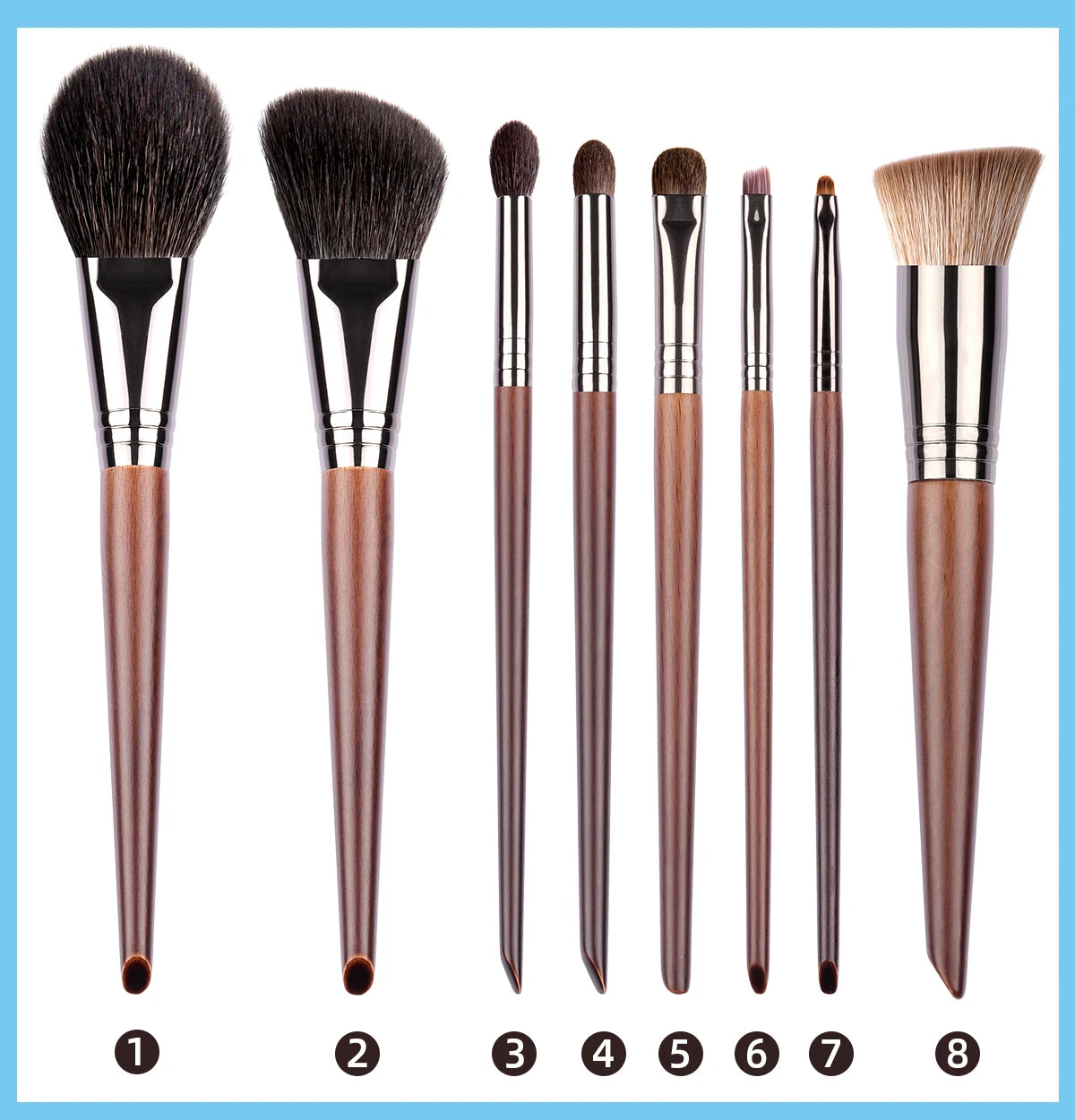 OVW Makeup Brushes Natural Hair Foundation Powder Eyeshadow Contour Professional Makeup brush Set Kit maquiagens