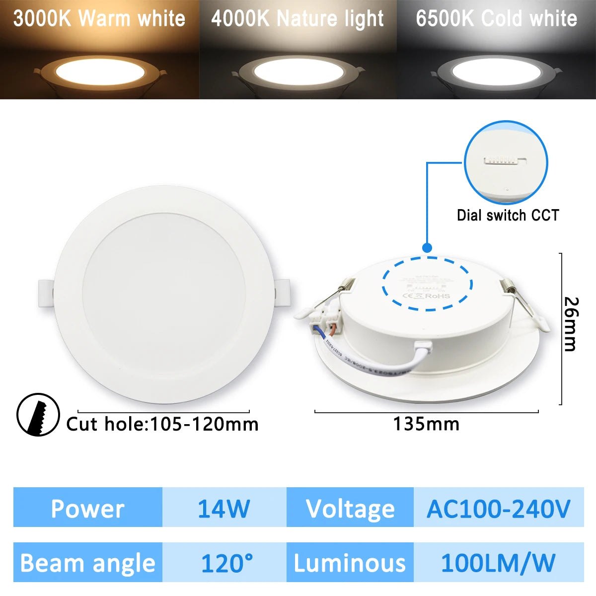 1-10pcs Led Surface Mounted Spot Downlight CCT 3000/4000/6500K Anti-glare Ceiling Lamp Foldable Spotlights for BedRoom Bathroom