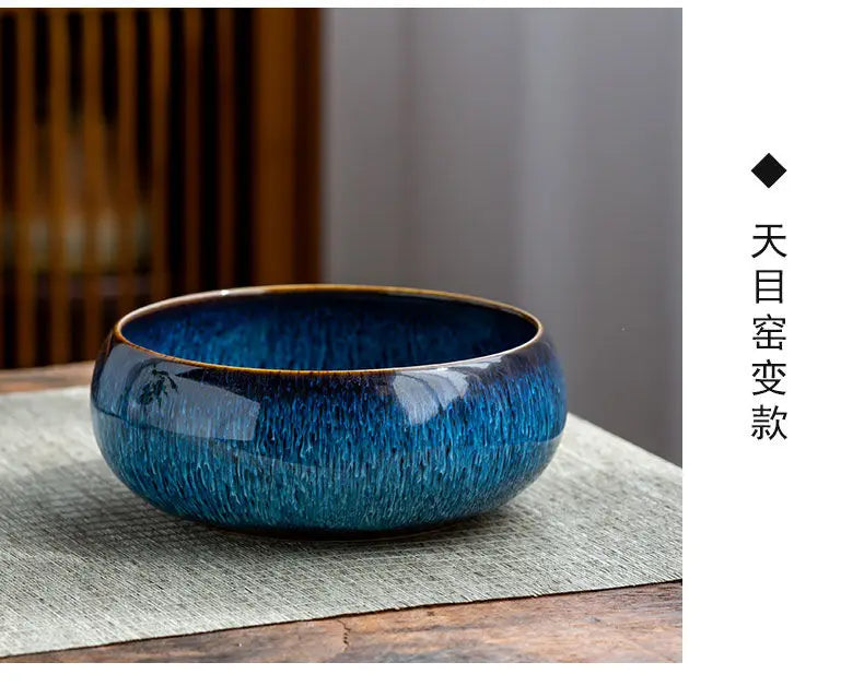 Ceramic Extra Large Purple Sand Zen Tea Wash Pen Set Accessories Hydroponic Bowl Lotus Pot Copper Money Grass Special Flower