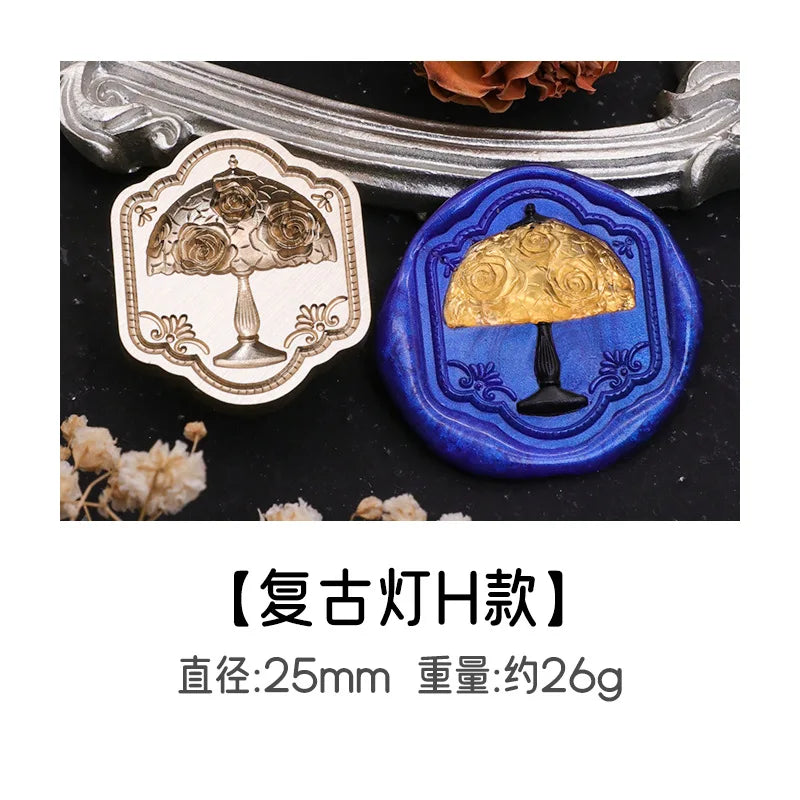 3D Embossed Wax Seal Stamp Retro/Umbrella/Desk Lamp For A Copper Head For DIY Envelope Letter Wedding Invitation Card