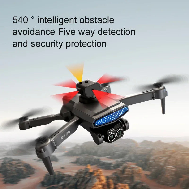 New D6 Mini Drone 4k Profesional 8K HD Camera Obstacle Avoidance Aerial Photography Brushless Foldable Quadcopter Gift Toy 6000M
