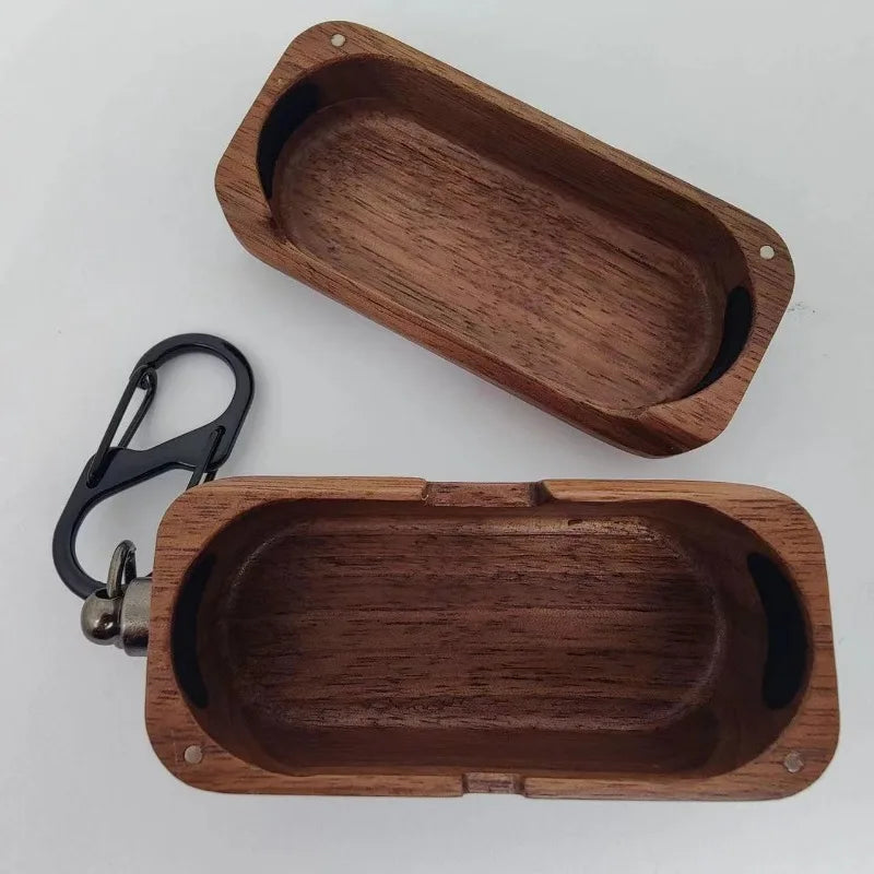 For Panasonic Technics EAH-AZ80 Case Wireless Bluetooth Earphone Protective Case with Pressure Resistant Hard Shell Made of Wood