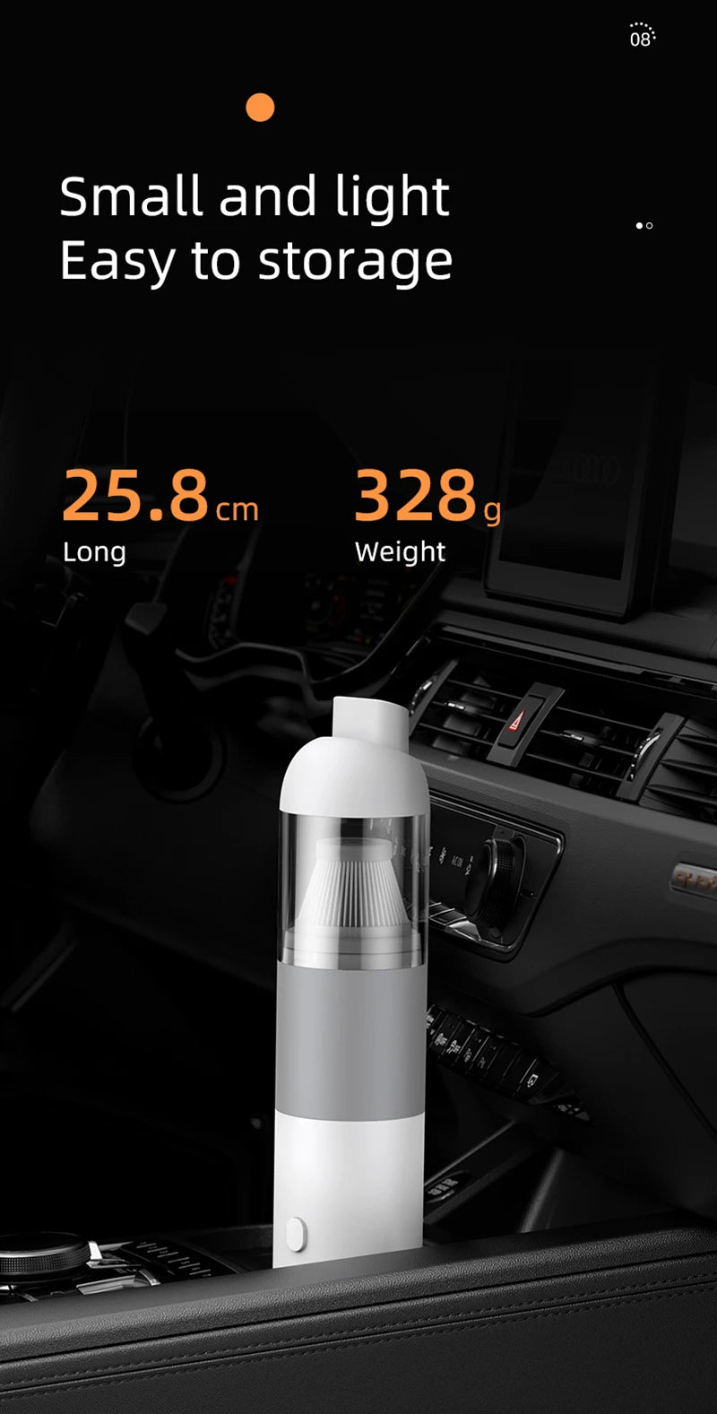 Xiaomi Car Vacuum Cleaner Super Strong Suction Power For Cars Wireless Handheld Small Portable Suction And Blowing Integrated