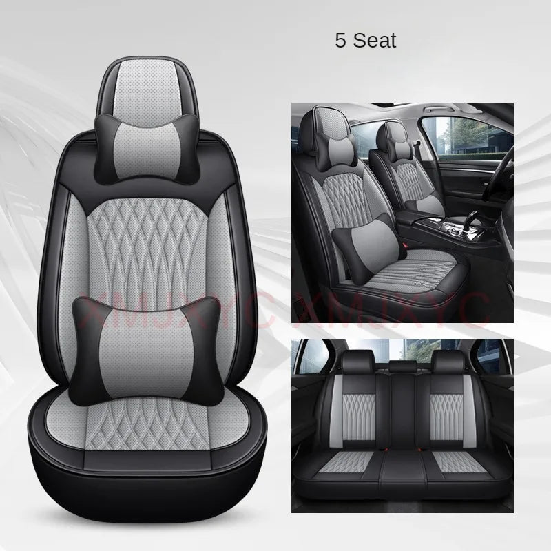 Pu Leather Universal Car Seat Cover for MITSUBISHI Outlander ASX Eclipse Lancer Pajero Sport Galant Triton Auto Accessories