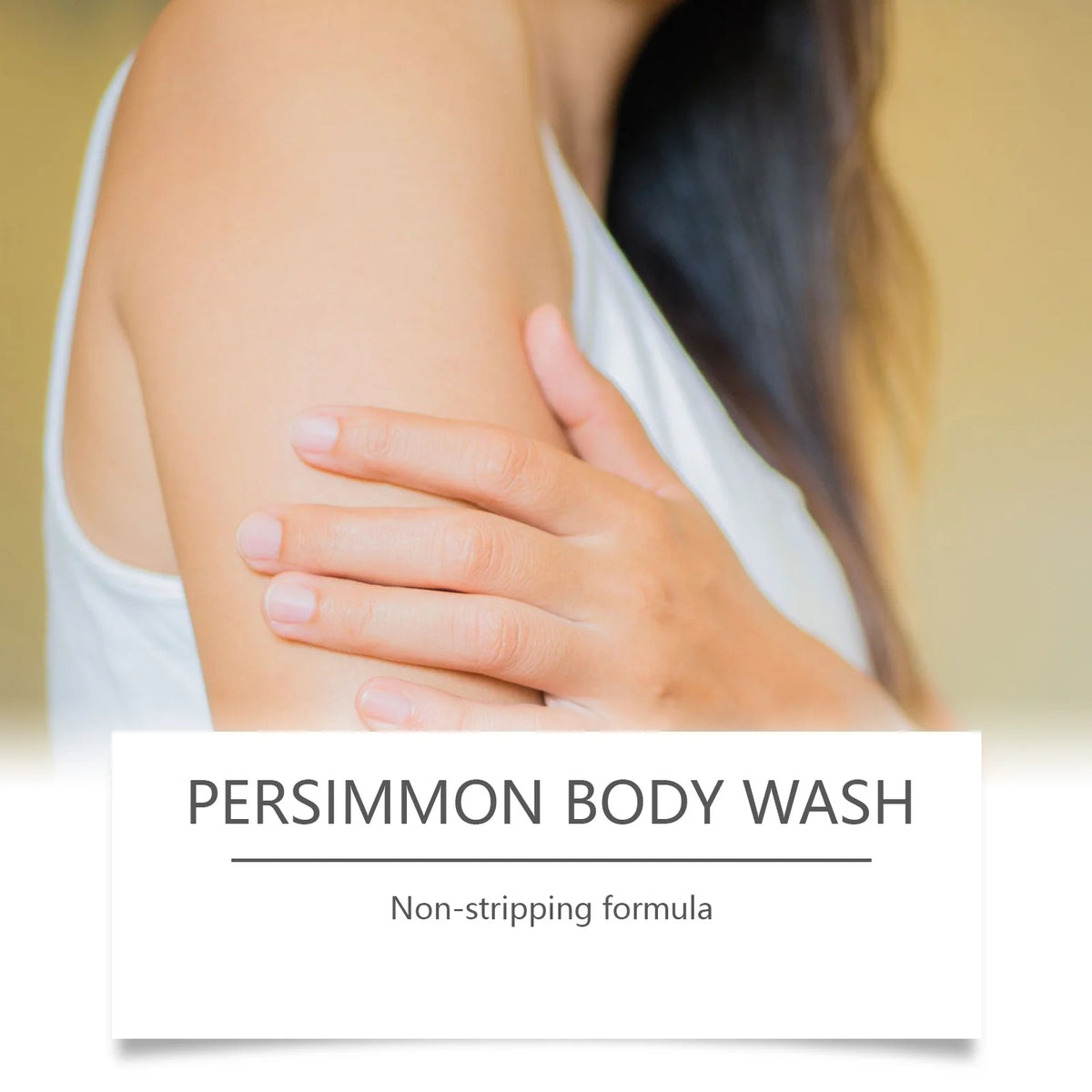 100ml Persimmon Body Wash Odor Eliminating Exfoliating Shower Gel Oil Control Smoothing Remove Dirt Sweat Lasting Body Cleanser