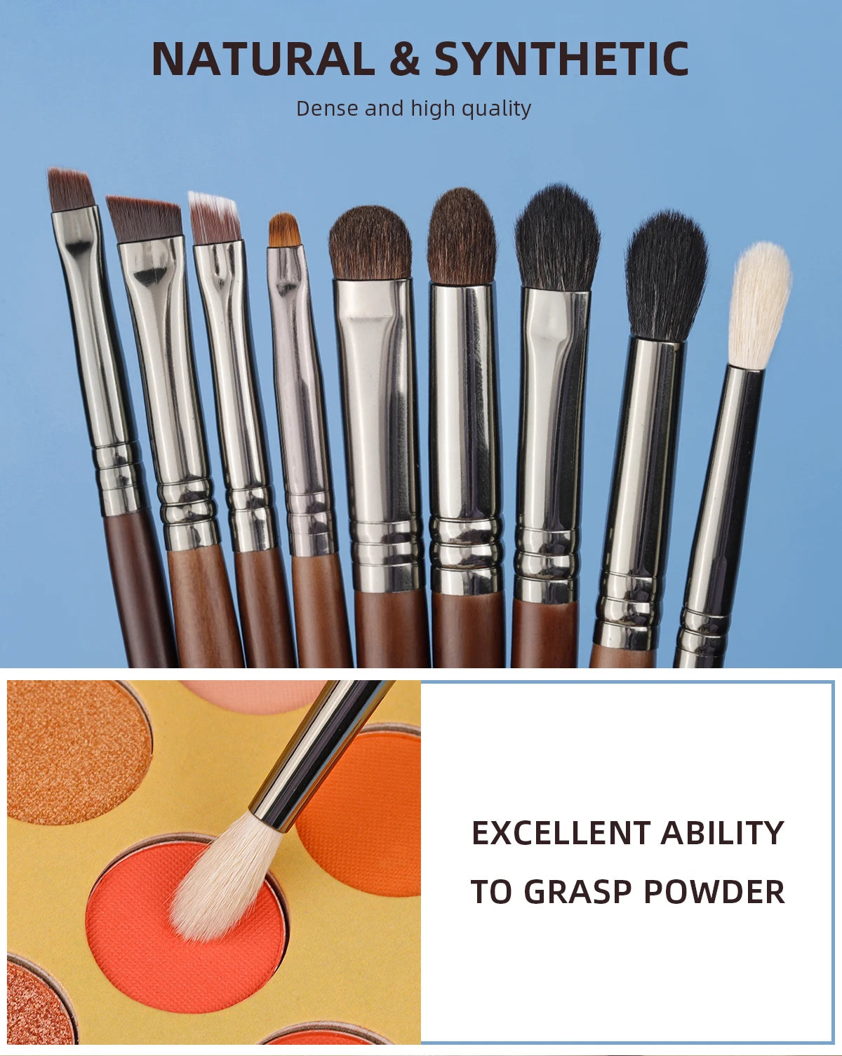 OVW Makeup Brushes Natural Hair Foundation Powder Eyeshadow Contour Professional Makeup brush Set Kit maquiagens
