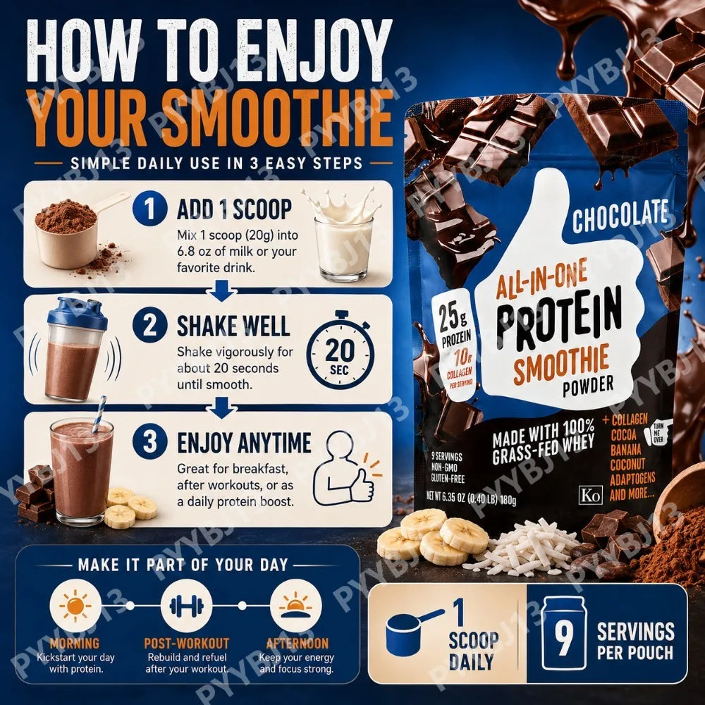 All-in-One Protein Powder Cookies Cream Protein Supplement Powder 25g Protein 10g Collagen Grass-Fed Whey For Men & Women 180g