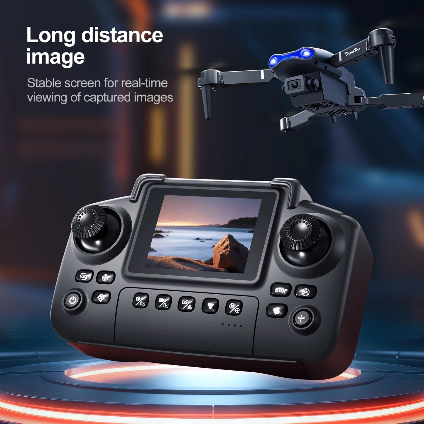 E88 Air Screen Control Drone Professional Wide RC Dron HD 4K Camera Foldable Helicopter Aircraft Quadcopter Drone Kid Gift Toys