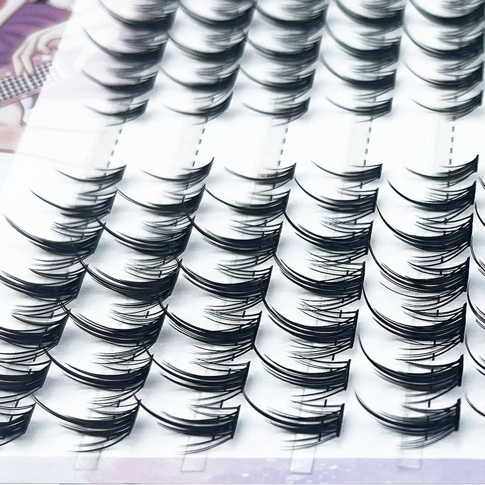 90 Bundles Mink Individual Cluster Lashes 3D Natural Russian Manga Eyelash Extensions DIY Makeup Tool for Women