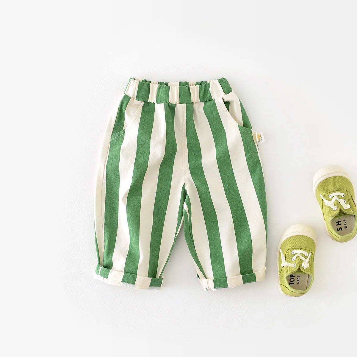 2025 Spring Striped Bliss for Babes Toddler Pants: Unleash Springtime Cuteness with Our New Arrival Kids Trousers