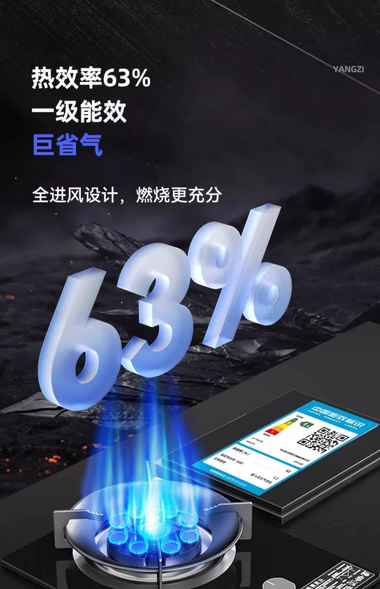 Gas Stove, Single Burner for Home Use, Dual-Purpose Embedded, YANGZI Mighty Fire Gas Stove AB