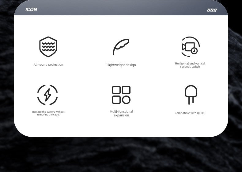 Neewer Cage for Dji Action 6/5 Pro/4/3 Metal Protective Frame Action Camera Anti-Drop Heat Dissipation Side-Open Quick Release Protective Selfie Video Cycling Skateboard Accessories