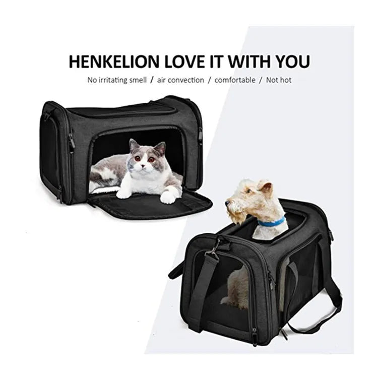Pet Bag Pet Out Portable Handbag Shoulder Bag Breathable Steel Wire Support Belt Bottom