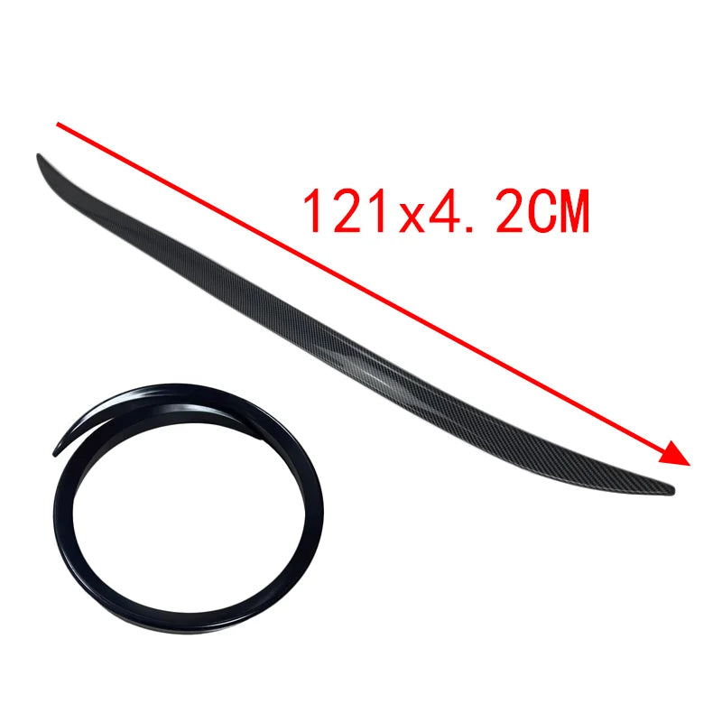 121Cm Car Rear Spoiler Boot Lip Cap Wing Bodykit For Audi Accessories A3 S3 RS3 8V 2013+ Rubber Gloss Black Soft Plastic
