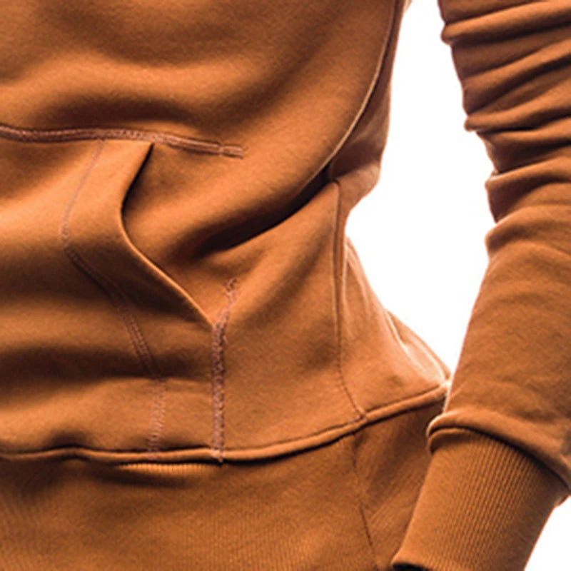 2025 Autumn Drawstring Sportswear Men Hip Hop Sweat Wear Pocket Running Jacket Hoodies Men Male Pullovers Men's Tracksuits