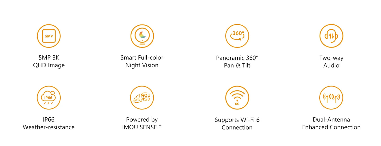 IMOU Cruiser 2 3/5MP Outdoor PTZ WiFi Camera IP66 Weatherproof Camera Two Way Talk Colorful Night Vision Human Vehicle Detection