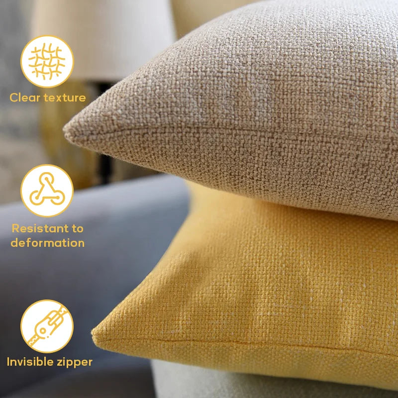 Minimalist Geometric Line Cushion Cover Natural Linen Pillow Case Organic Fabric Double Sided Print Sofa Home Decor Gift