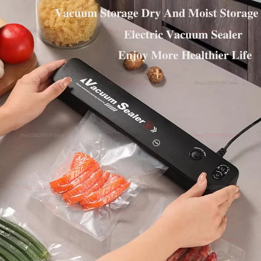 Vacuum sealer machine, with 2 modes, including vacuum seal bags, for food preservation, fruit sealing kitchen utensils