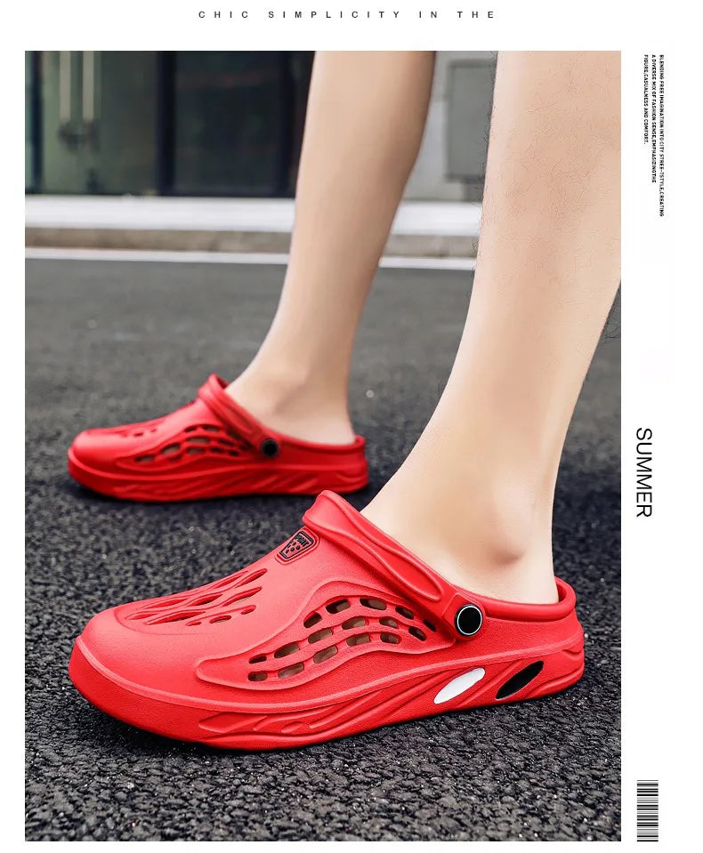 Large Size 36-49 Trend Summer Sandals For Men White Comfortable EVA Casual Clogs Man Lightweight Anti-slip Men's Beach Slippers