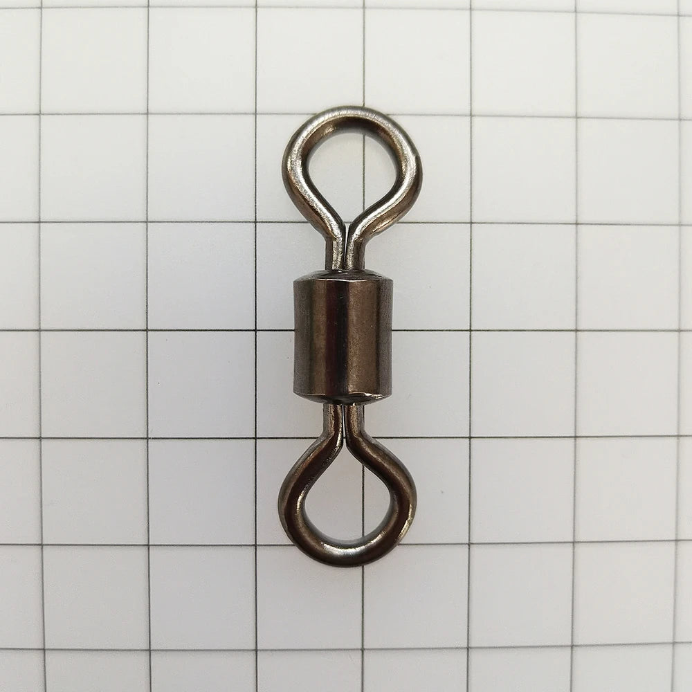 2000pcs Copper Fishing Swivel Bearing Rolling Swivel Connector Black White Lure Link Fishing Tackle Supplies Accessories Pesca