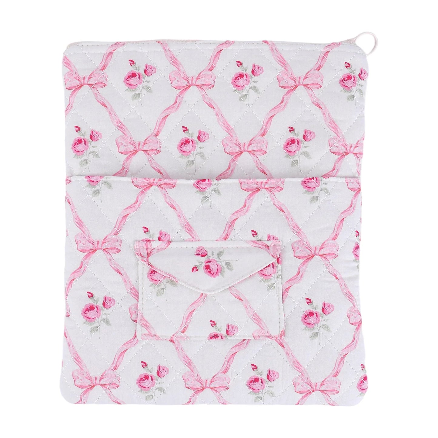 Flower Printed Laptop Sleeve Case Bag for Quilted Protective Laptop Case Computer Sleeve Clutches for 11-15 Inch Laptop Tablet