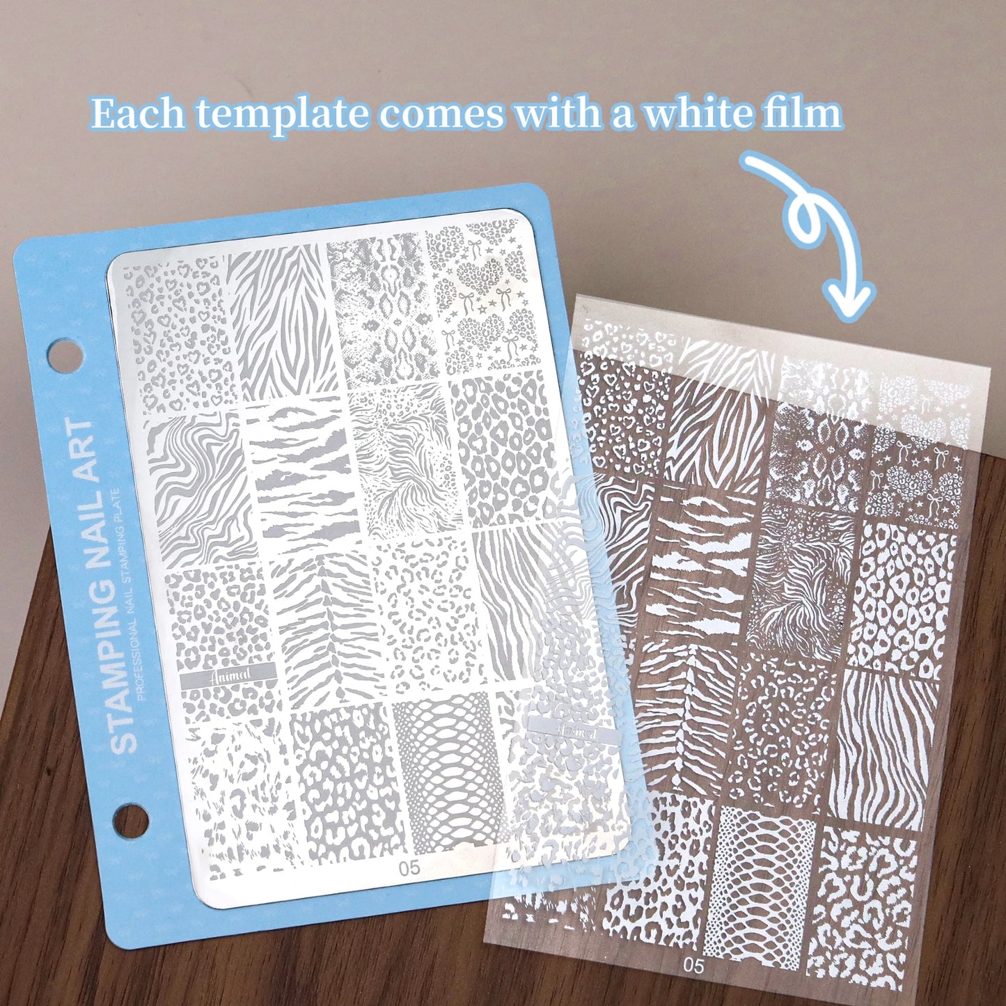 Print Nail Stamping Plate Leopard Snake Pattern Nail Art Stencil Stainless Steel Nail Stamp Template for DIY Manicure nial tools