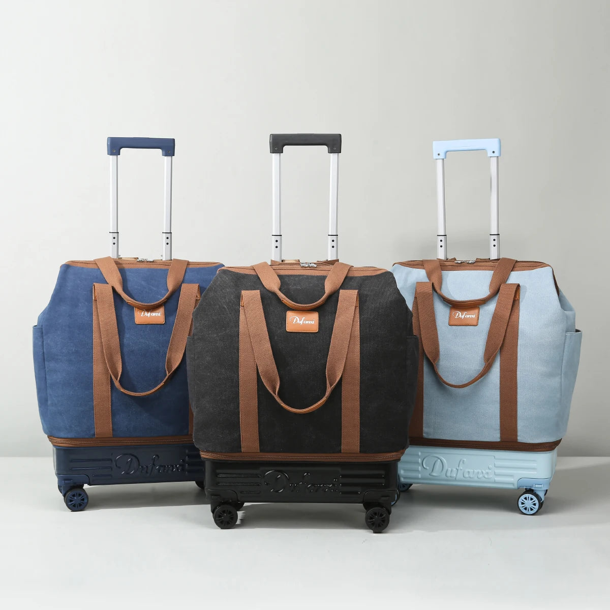 Pulley Luggage Bag, Universal Wheel Travel Bag, Foldableable Suitcase, Lightweight Trolley Bag, Large Capacity Hand-Pulled Backpack, Travel Cosmetics Bag