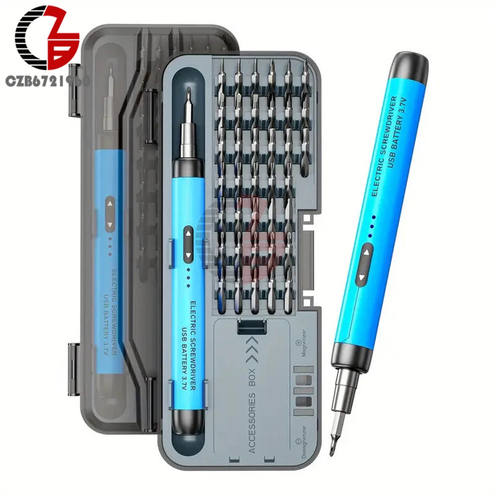 USB Electric Screwdriver Set High Torque Screwdriver Power Tool Mini Drill Bits Precision Screwdriver Head Kit Home Repair Tools