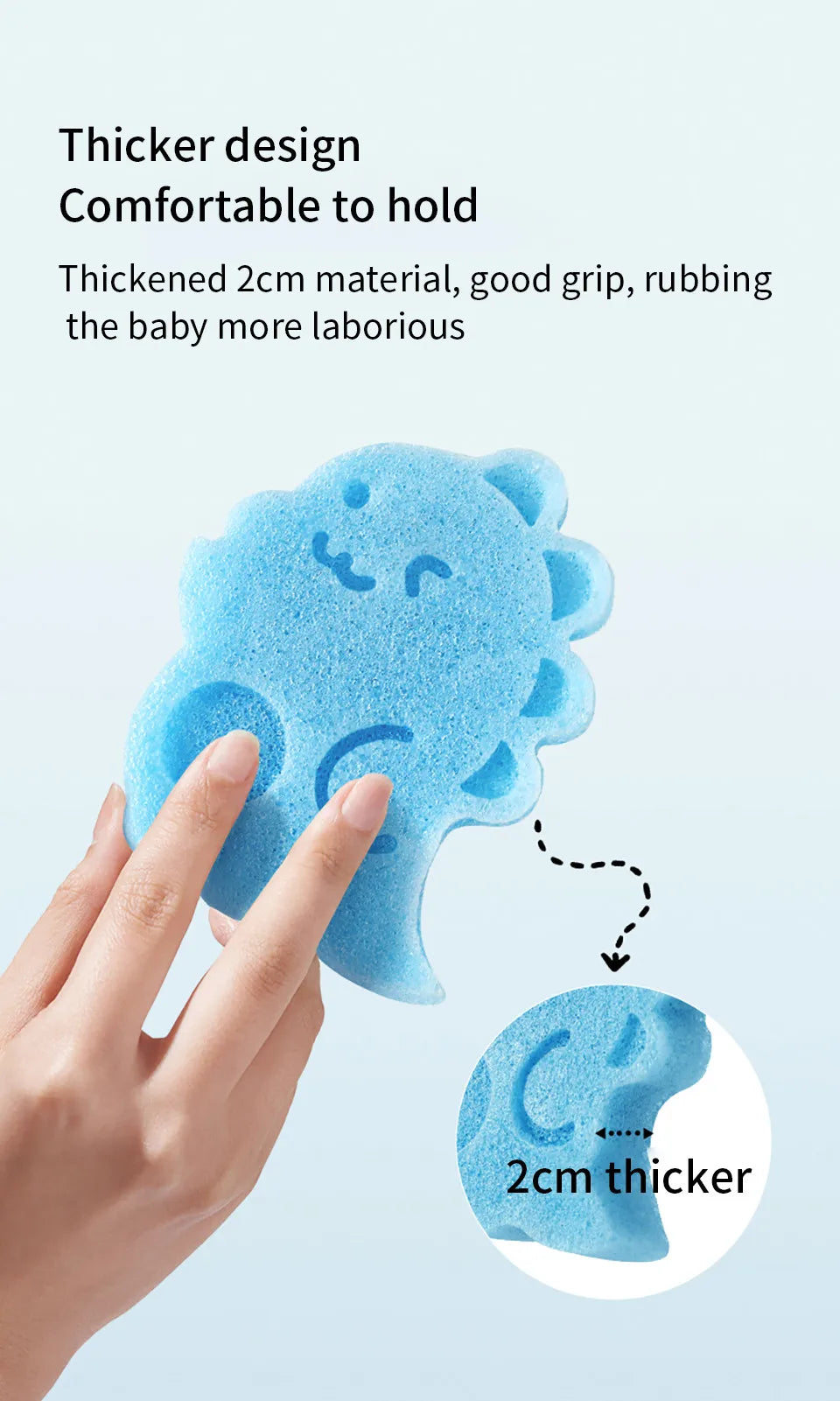 AIBEDILA Children's Bath Sponge Cute Baby Shower Sponge Cleanser Brush Soft Skin-friendly Bath Rubbing Kids Sponge Newborn