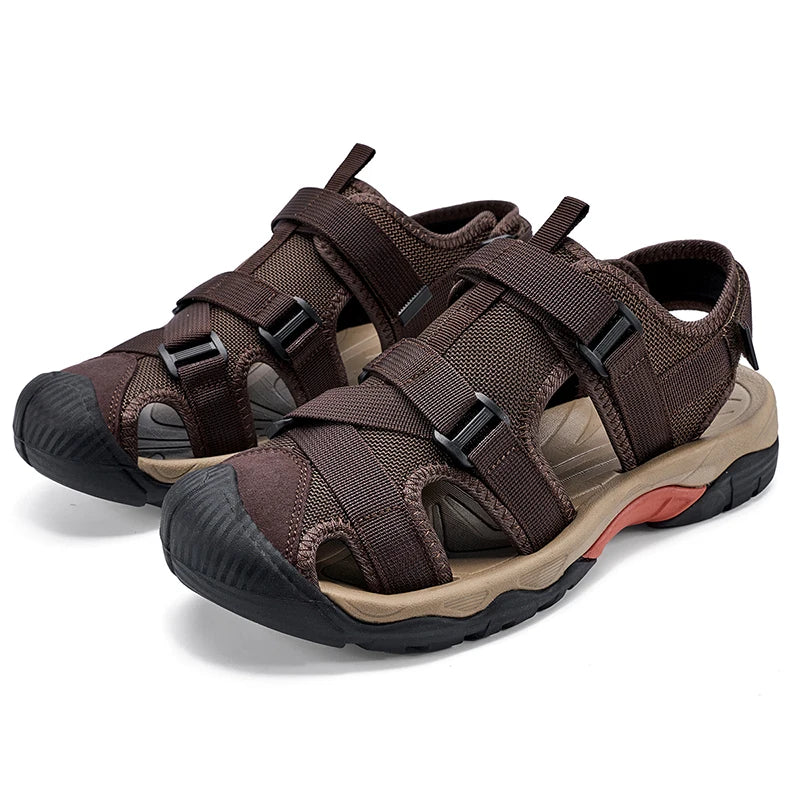 Men's Casual Mesh Outdoor Beach Sandals Fashion Light Breathable Shoes Men Anti-slip Waterproof Sandals Man Comfortable Sneakers