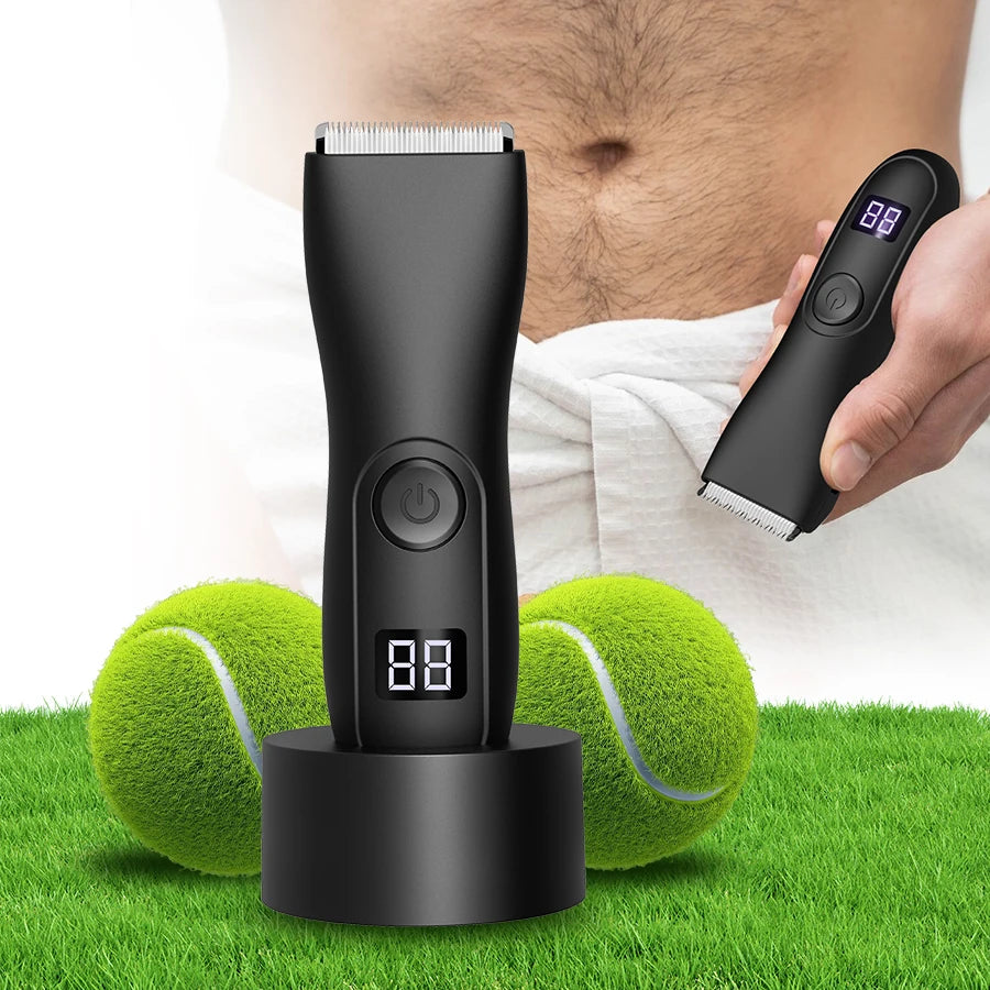 IPX6 3-in-1 Body/Beard Trimmer - Cordless USB-C Fast Charge, Ceramic Blades, Wet/Dry Grooming