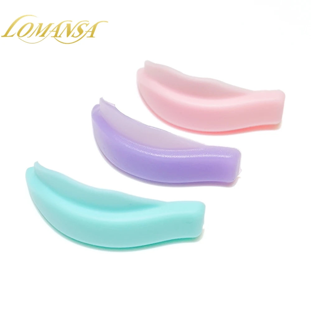 Lomansa 7 Pairs Silicone Eyelash Perming Pad Lash Lifting Kit Recycling 3D Eyelashes Curler Rod Shield Lashes Extension Supplies